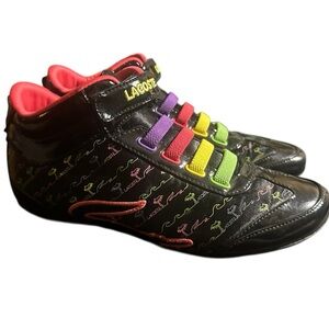 Lacoste Sport Isanti Mid Mor 2 Sneakers Black & Neon Multicolor US Women's 6.5